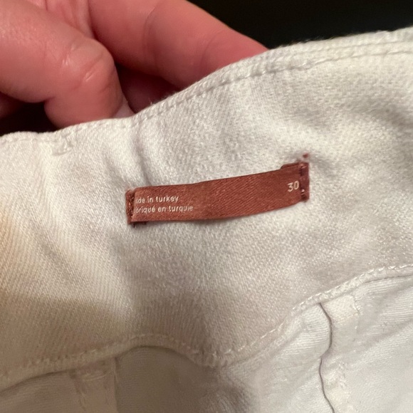 Anthropologie Pilcro White Denim Cropped Wide-Leg Jeans Size 30 - Picture 5 of 9